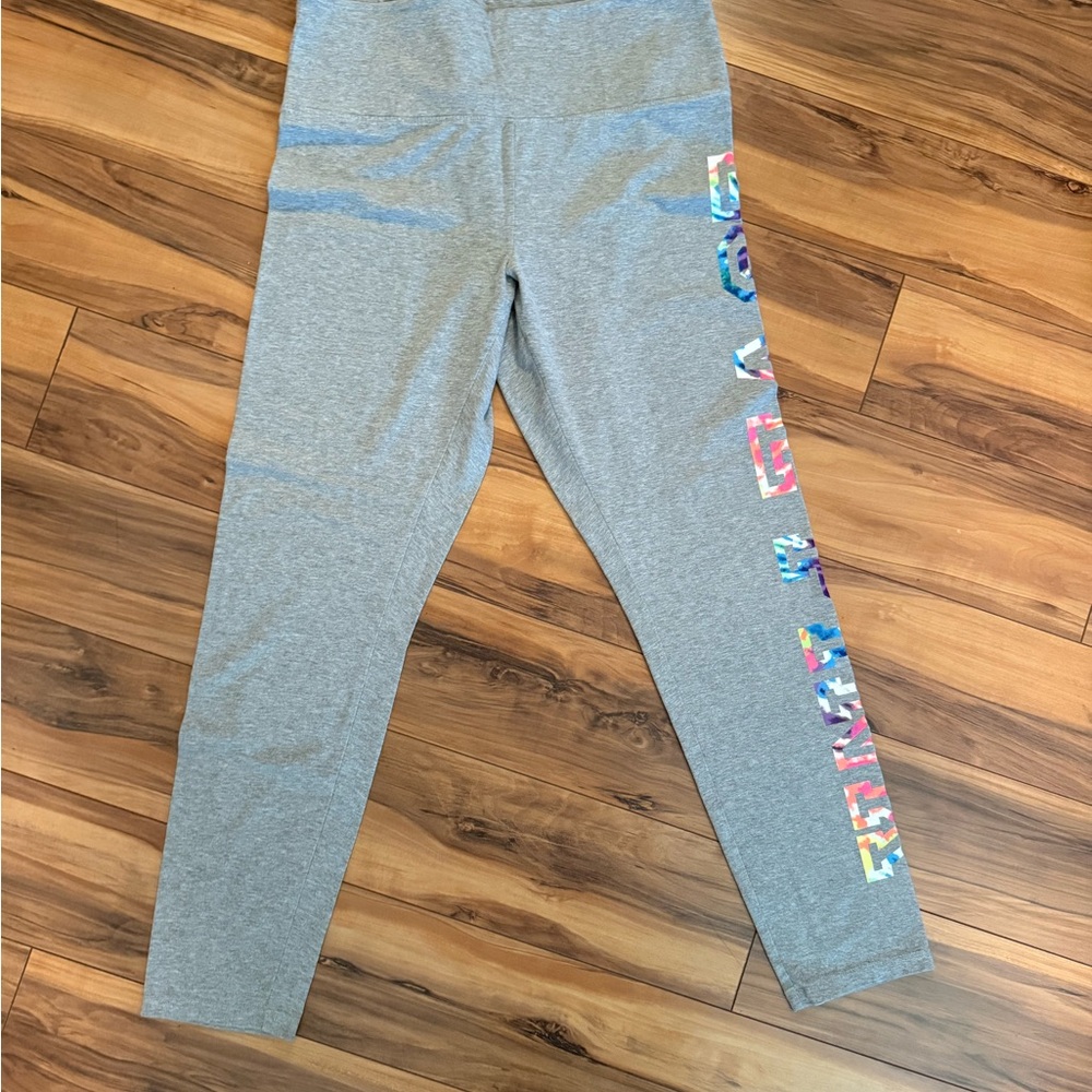 🩶 🌈 PINK by Victoria’s Secret Gray Leggings – XL - Picture 2 of 7